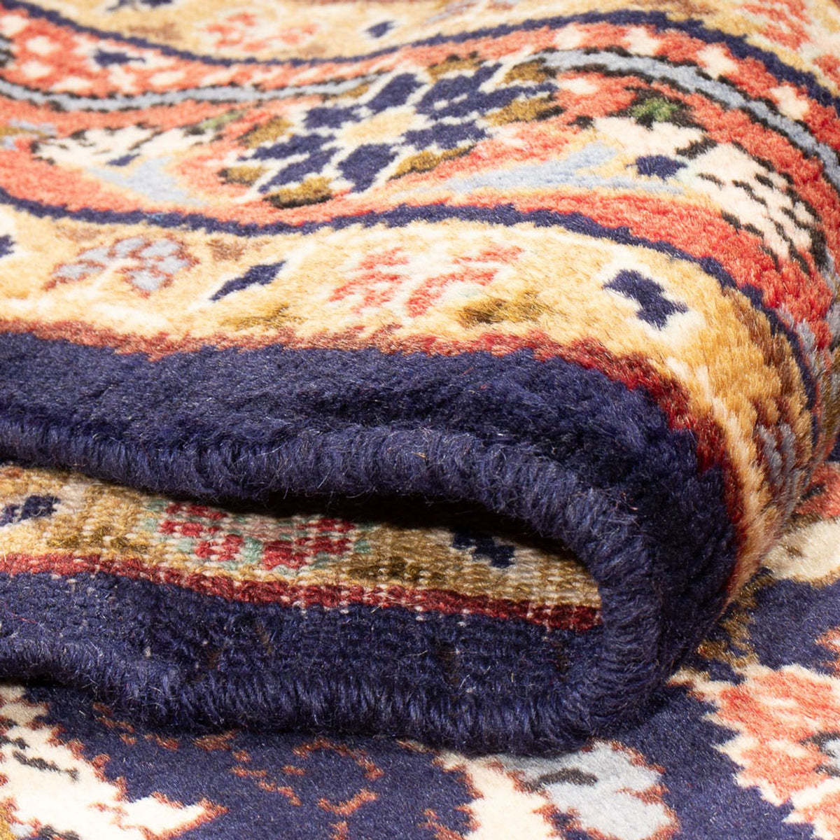 Løber Persisk tæppe - Nomadisk - 336 x 102 cm - mørkeblå