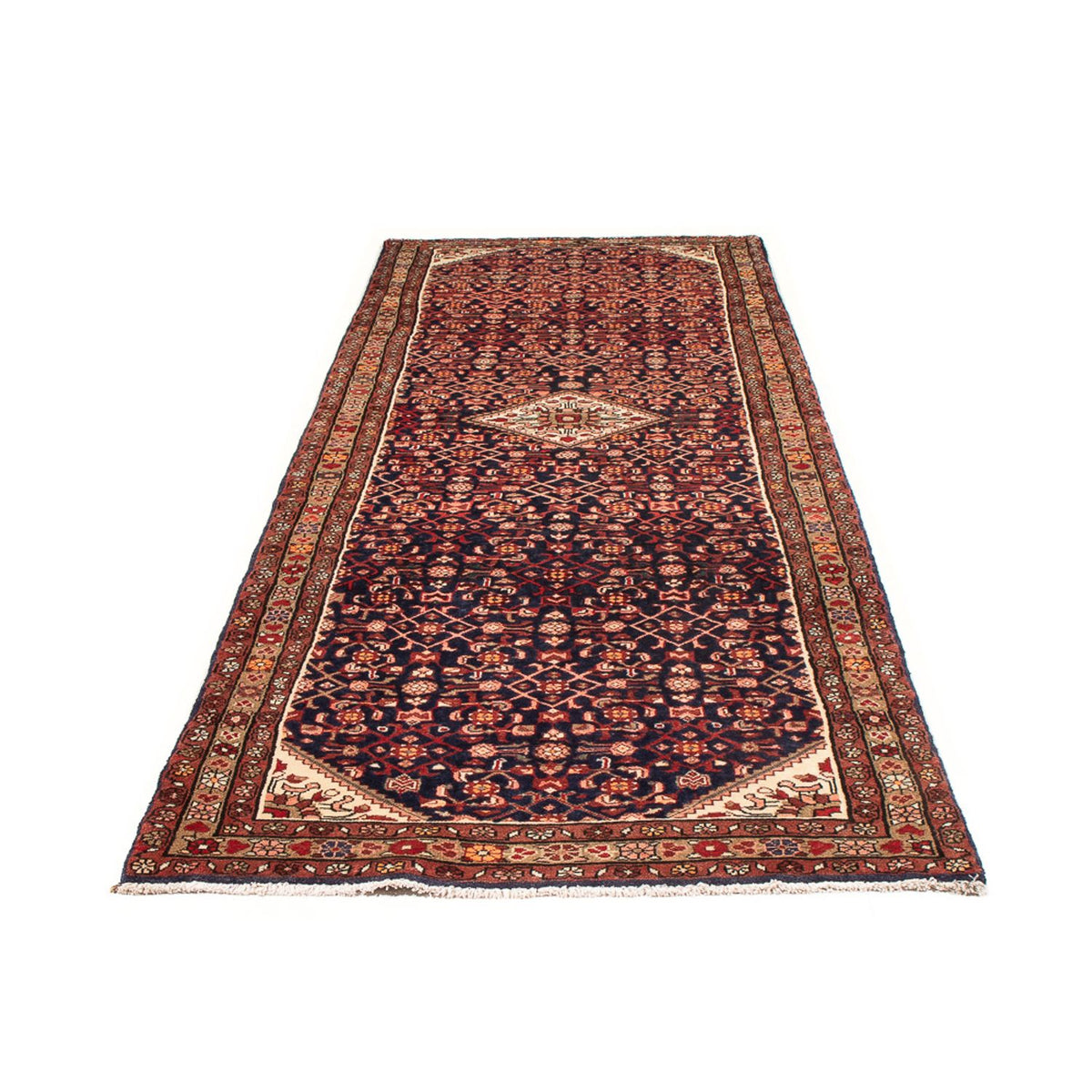 Løber Persisk tæppe - Nomadisk - 310 x 112 cm - mørkeblå