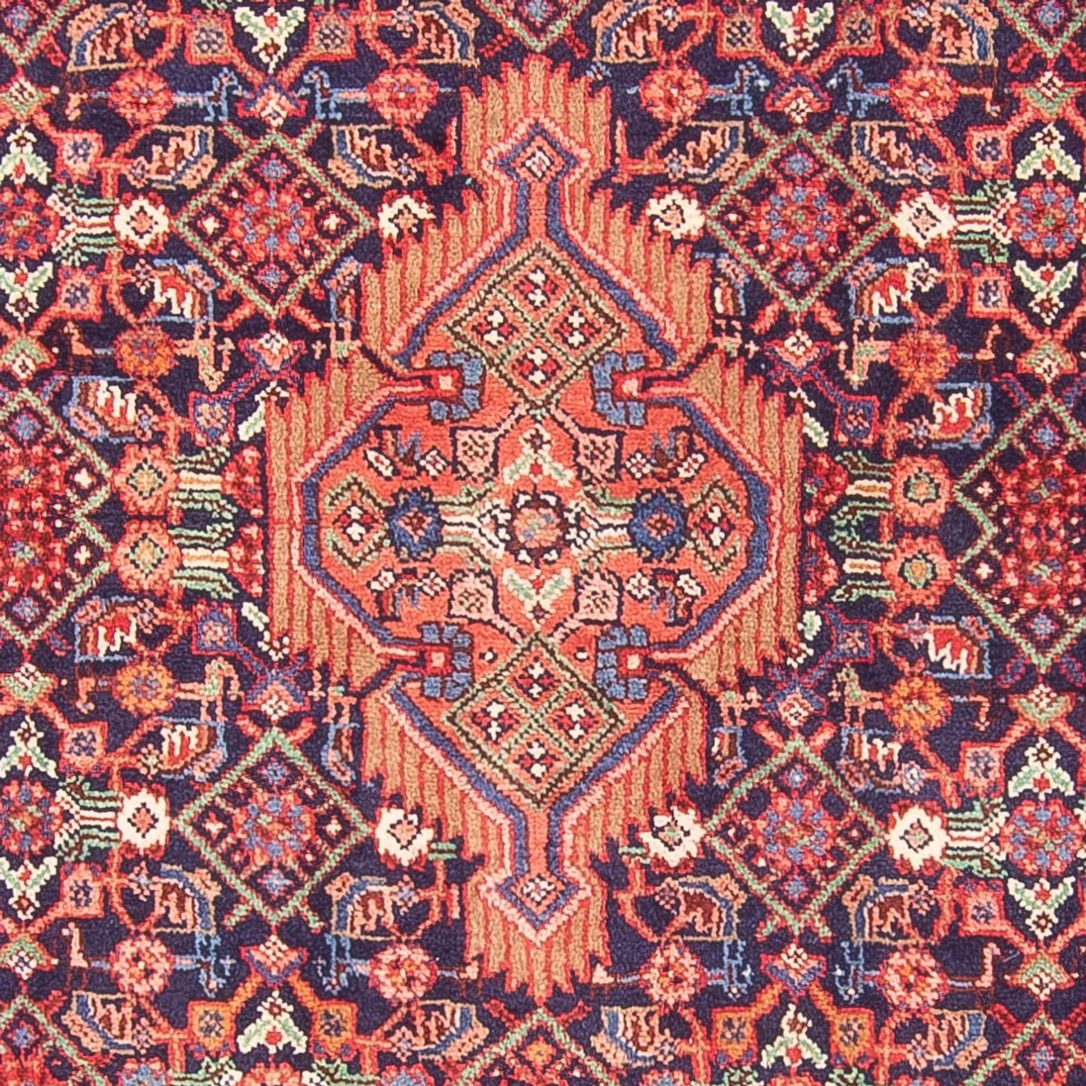 Løber Persisk tæppe - Nomadisk - 335 x 120 cm - mørkeblå