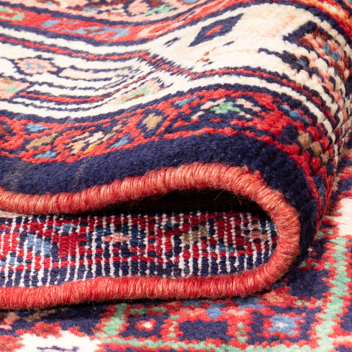 Løber Persisk tæppe - Nomadisk - 335 x 120 cm - mørkeblå