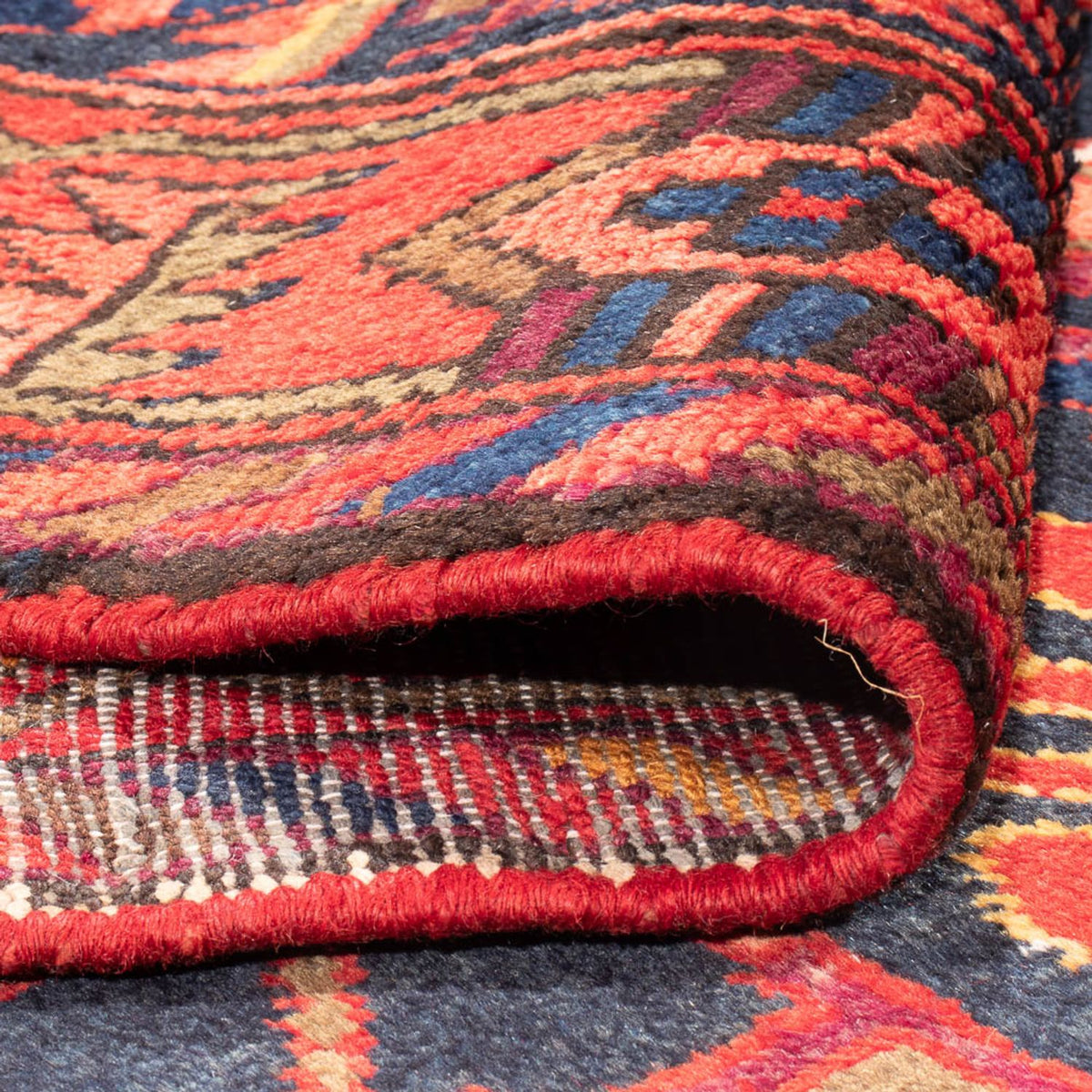 Løber Persisk tæppe - Bijar - 310 x 112 cm - mørkeblå