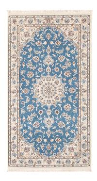 Persisk tæppe - Nain - Premium - 138 x 76 cm - lyseblå