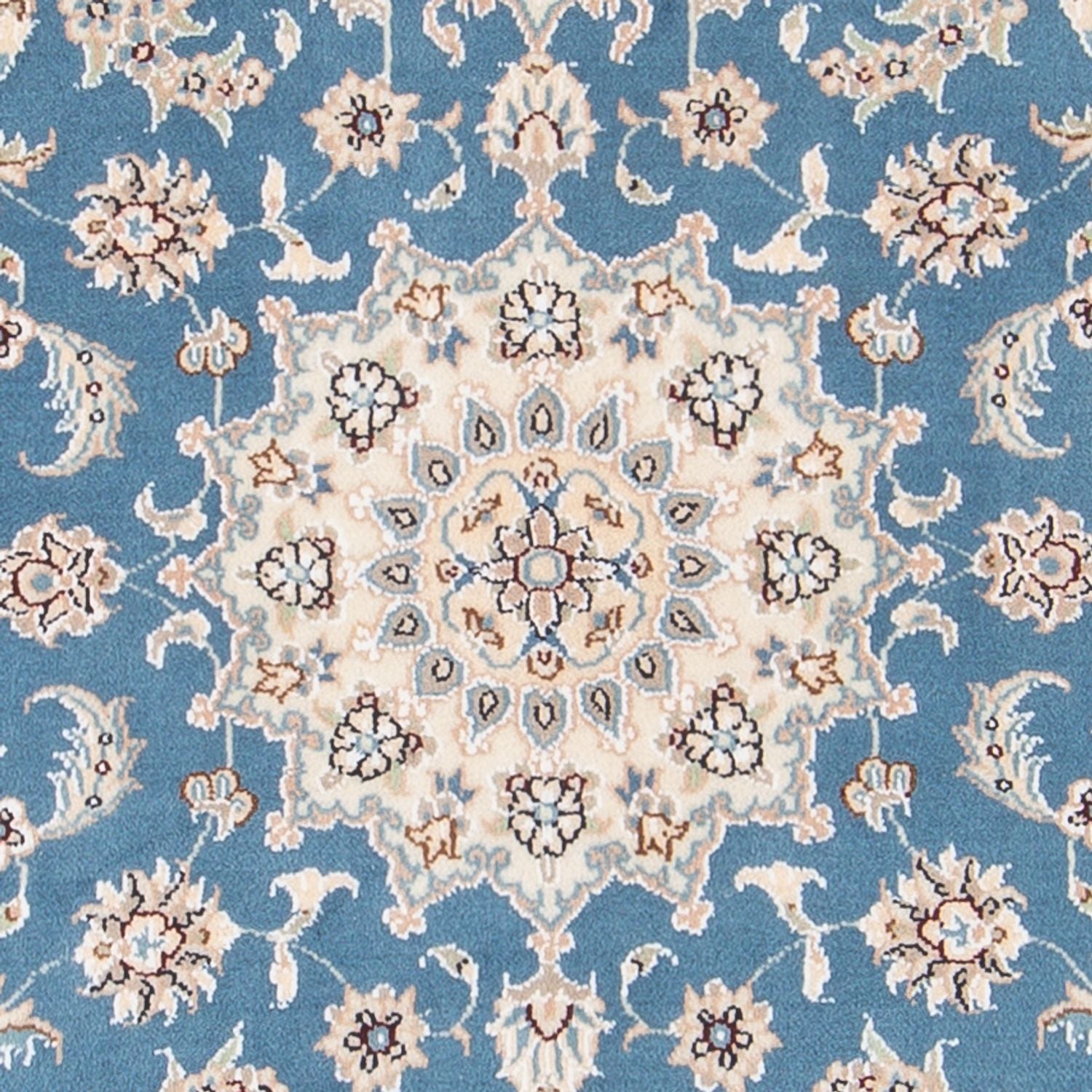 Persisk tæppe - Nain - Premium - 138 x 76 cm - lyseblå