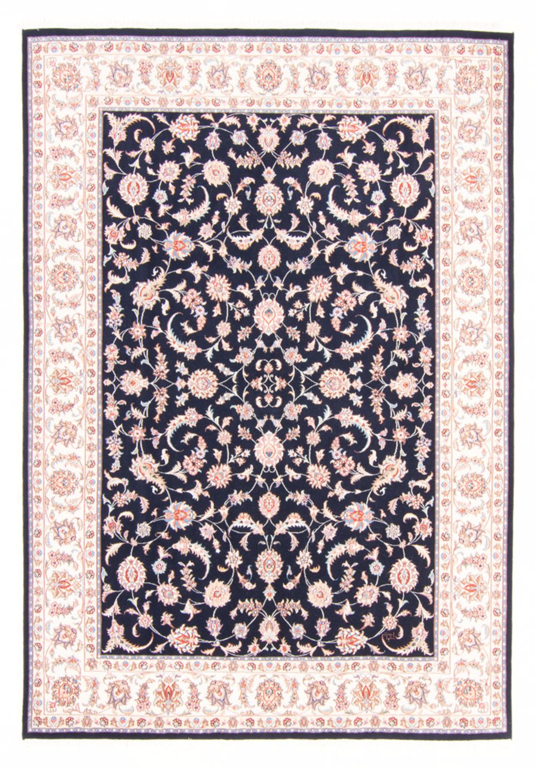 Persisk tæppe - Tabriz - Royal - 240 x 170 cm - mørkeblå