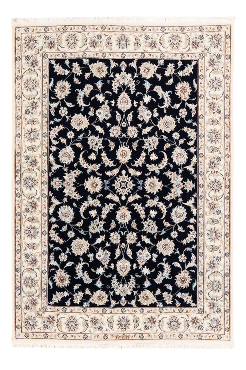 Persisk tæppe - Nain - Premium - 174 x 121 cm - mørkeblå