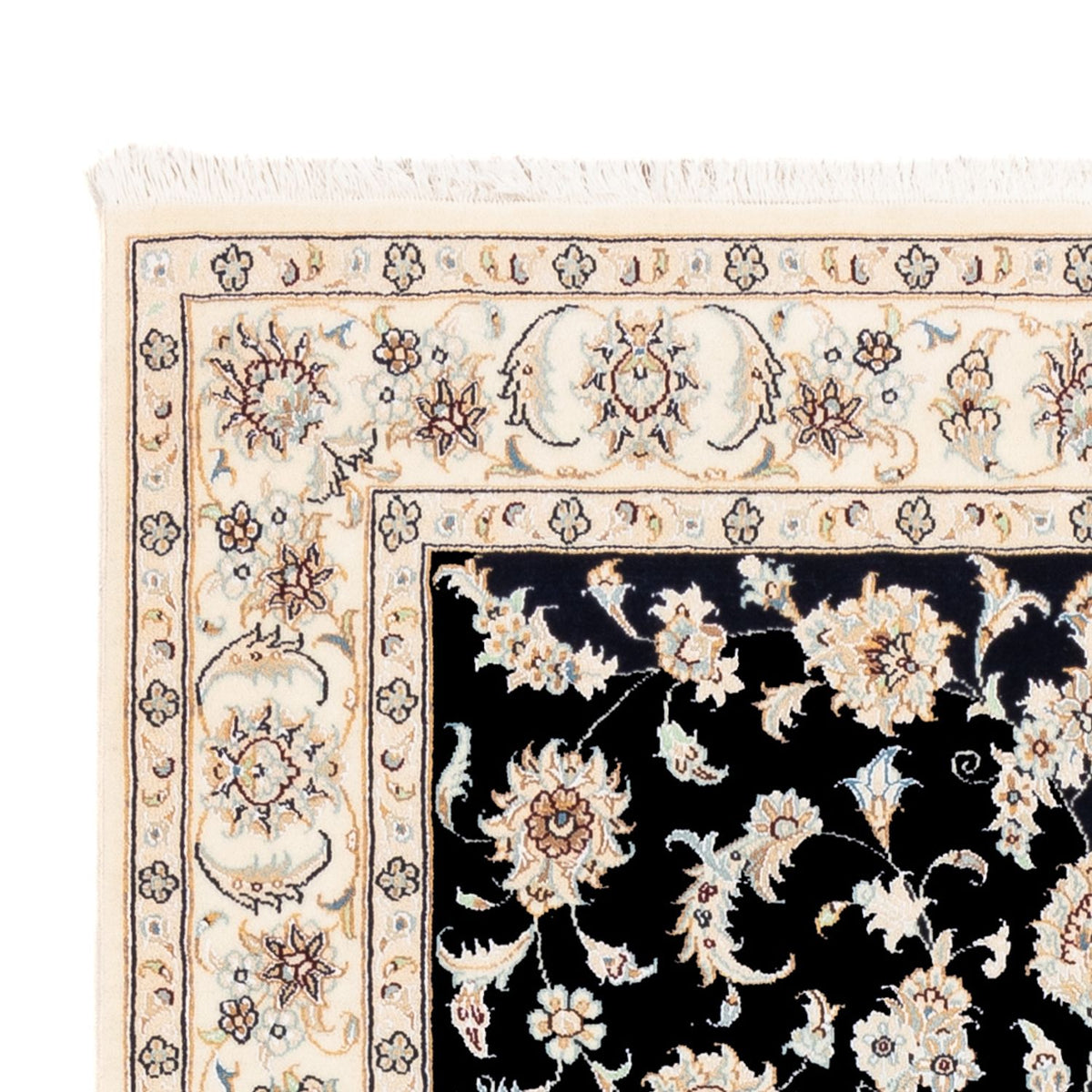 Persisk tæppe - Nain - Premium - 178 x 120 cm - mørkeblå