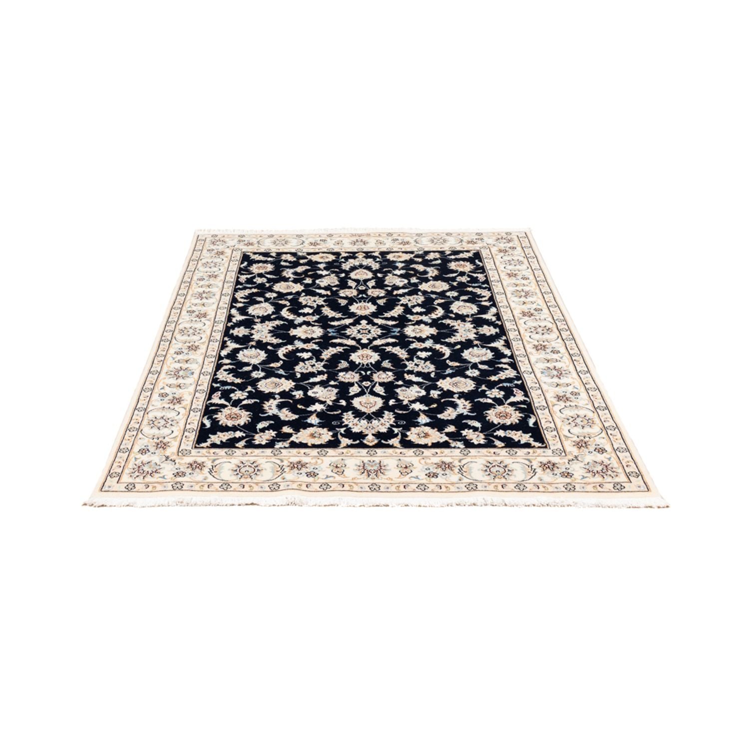 Persisk tæppe - Nain - Premium - 178 x 120 cm - mørkeblå