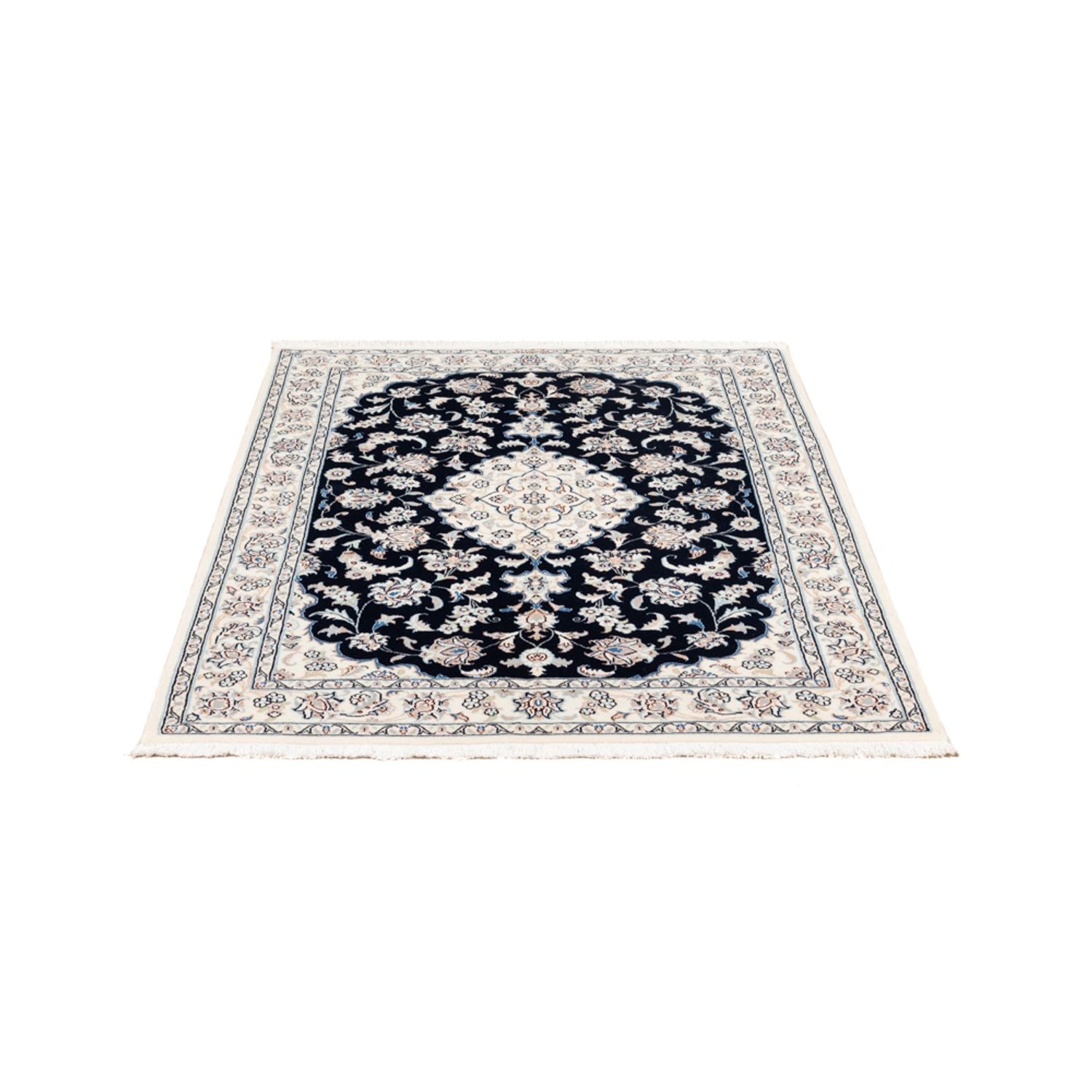 Persisk tæppe - Nain - Premium - 148 x 107 cm - mørkeblå