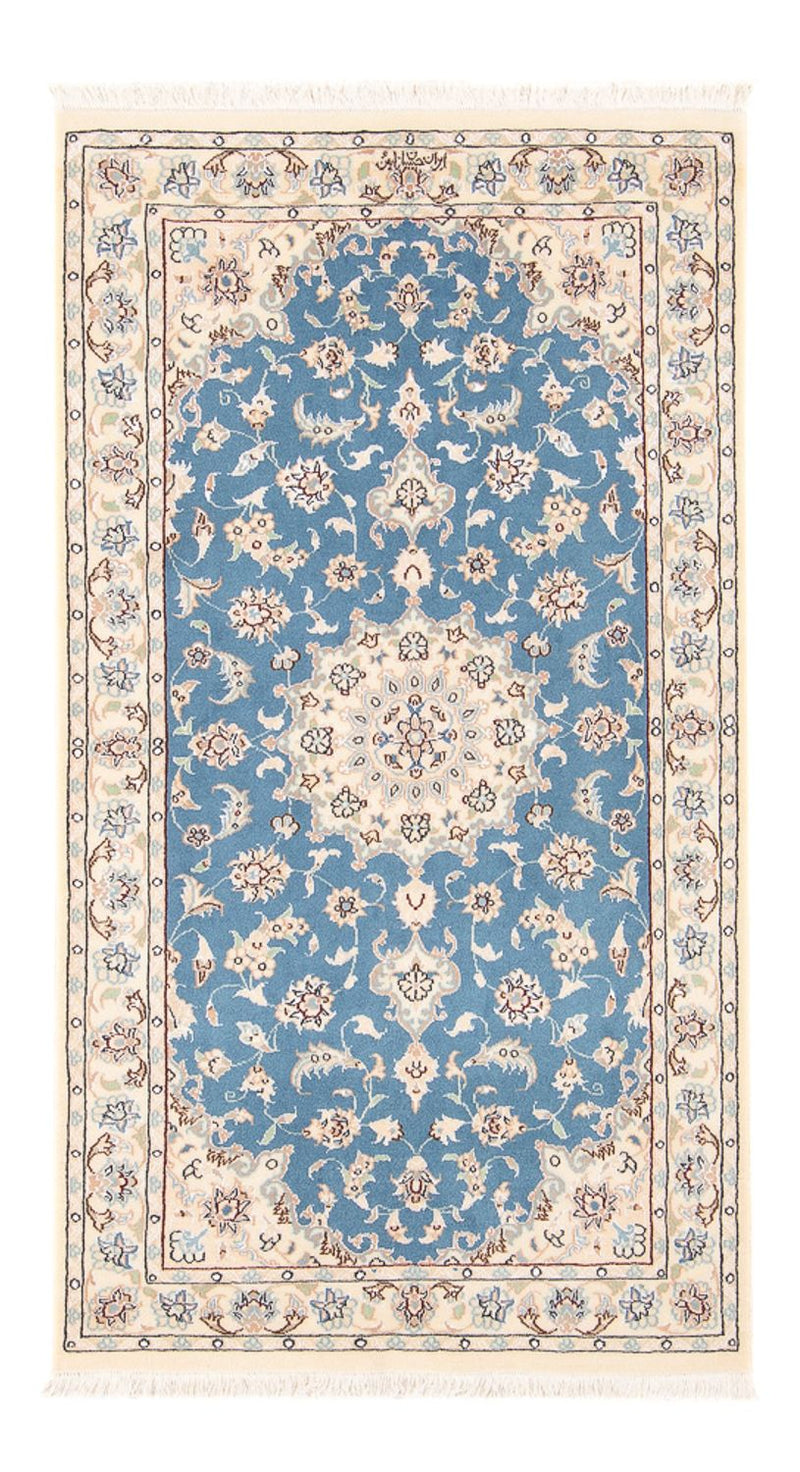 Persisk tæppe - Nain - Premium - 138 x 76 cm - lyseblå