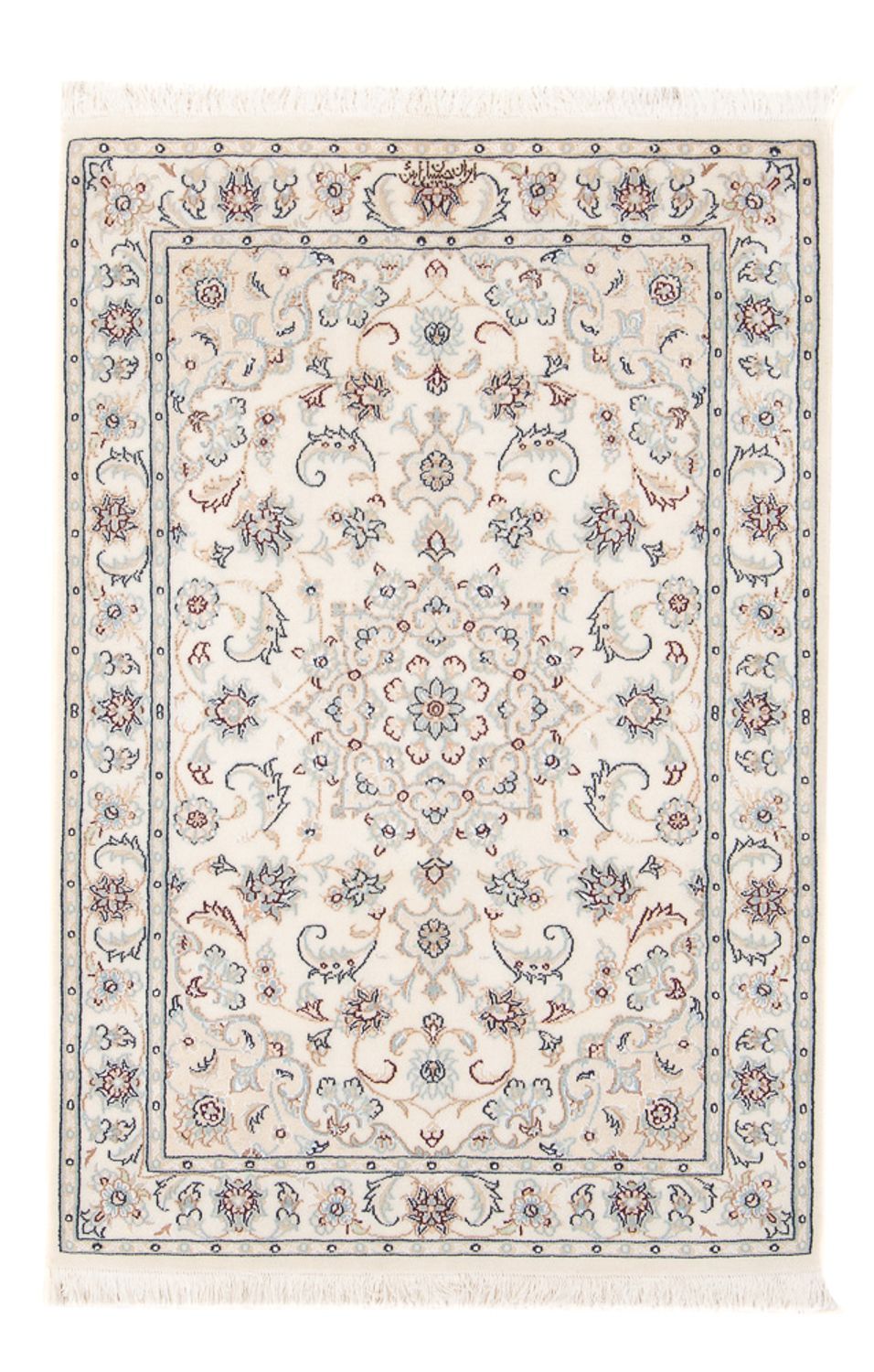 Persisk tæppe - Nain - Premium - 118 x 79 cm - creme