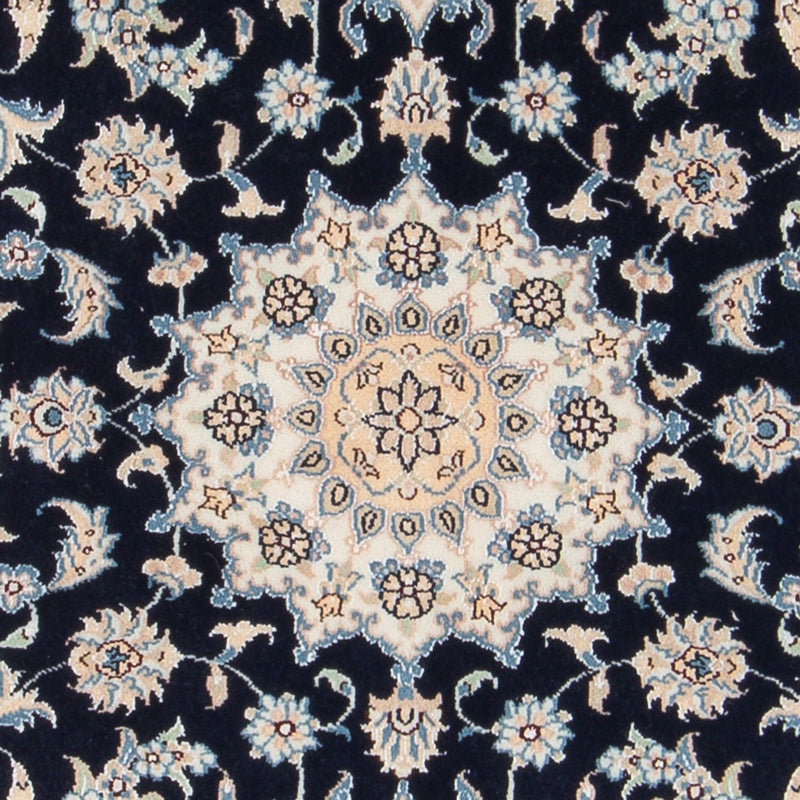 Persisk tæppe - Nain - Premium - 134 x 74 cm - mørkeblå