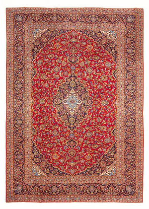 Persisk tæppe - Keshan - 288 x 206 cm - rød