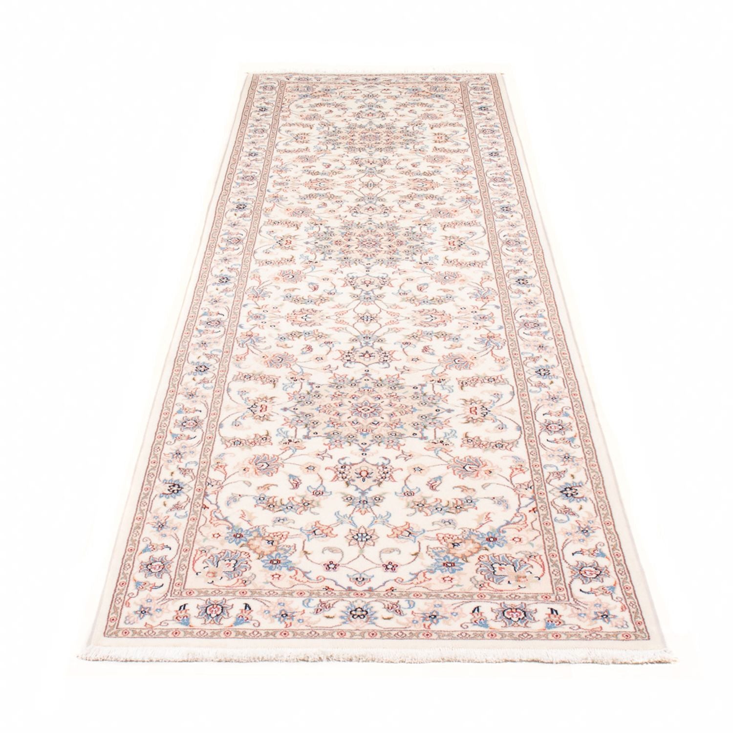 Løber Persisk tæppe - Tabriz - Royal - 296 x 80 cm - creme