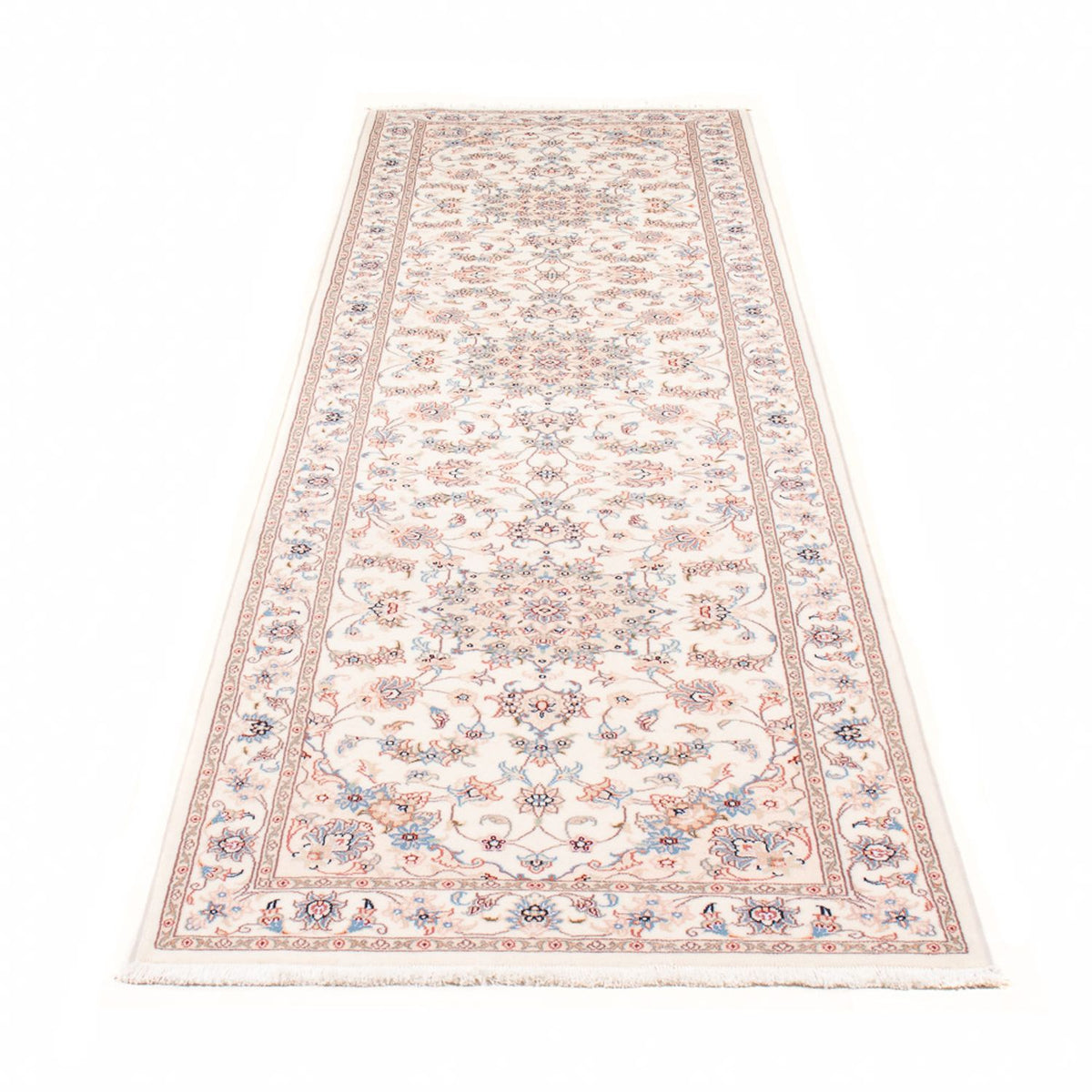Løber Persisk tæppe - Tabriz - Royal - 296 x 80 cm - creme