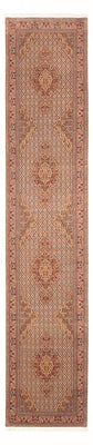 Løber Persisk tæppe - Tabriz - Royal - 400 x 80 cm - beige