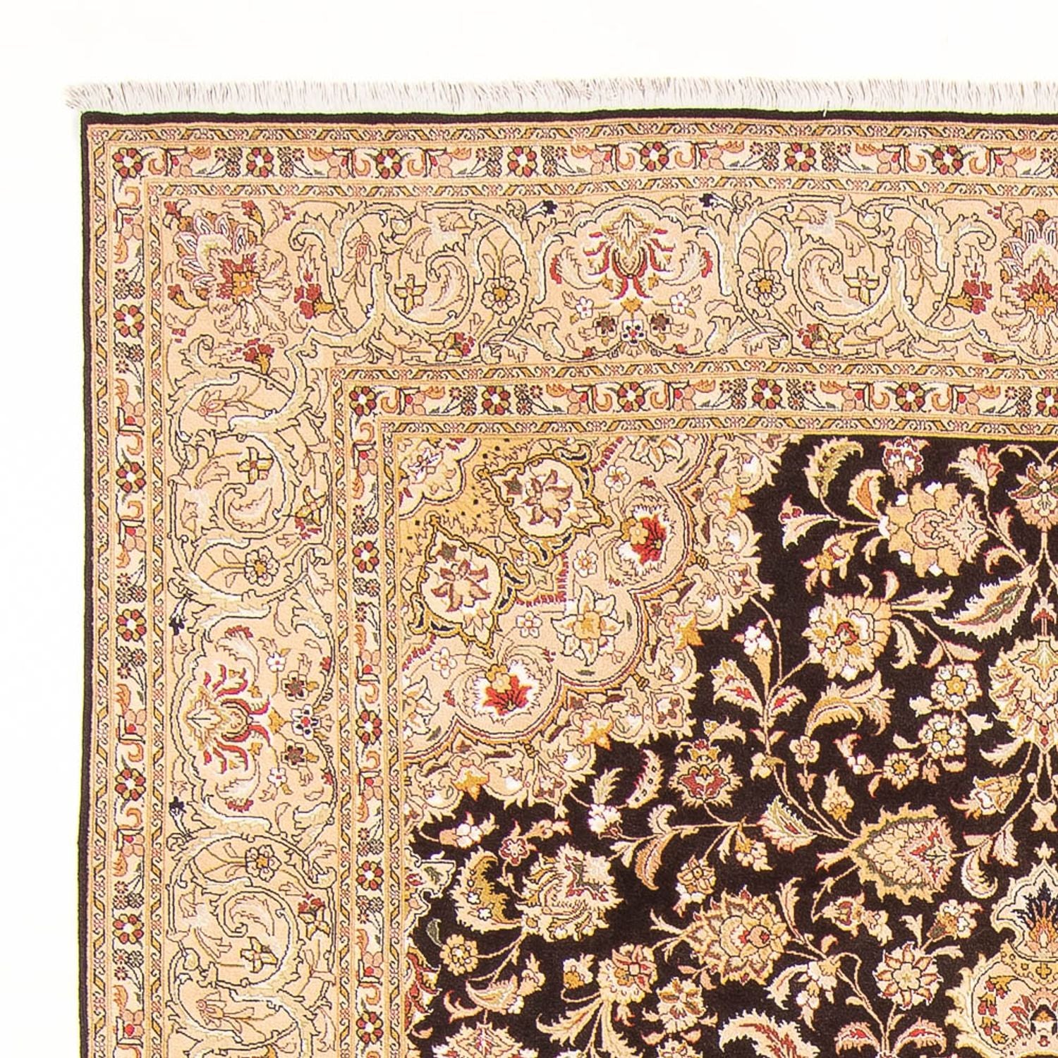 Persisk tæppe - Tabriz - Royal - 296 x 196 cm - mørkeblå