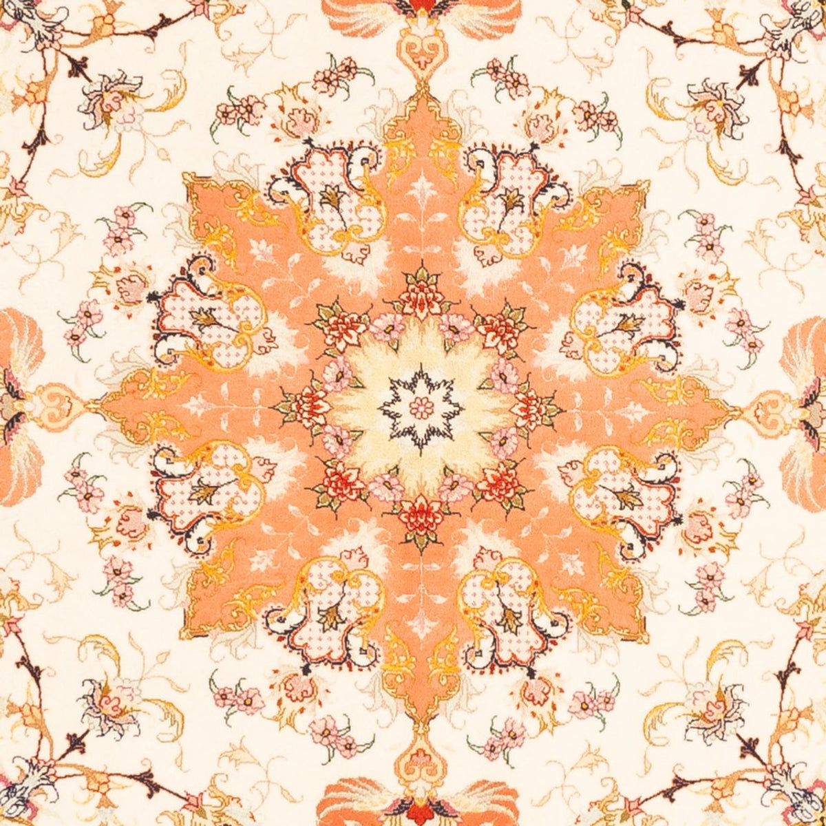 Persisk tæppe - Tabriz - Royal firkantet  - 205 x 203 cm - creme