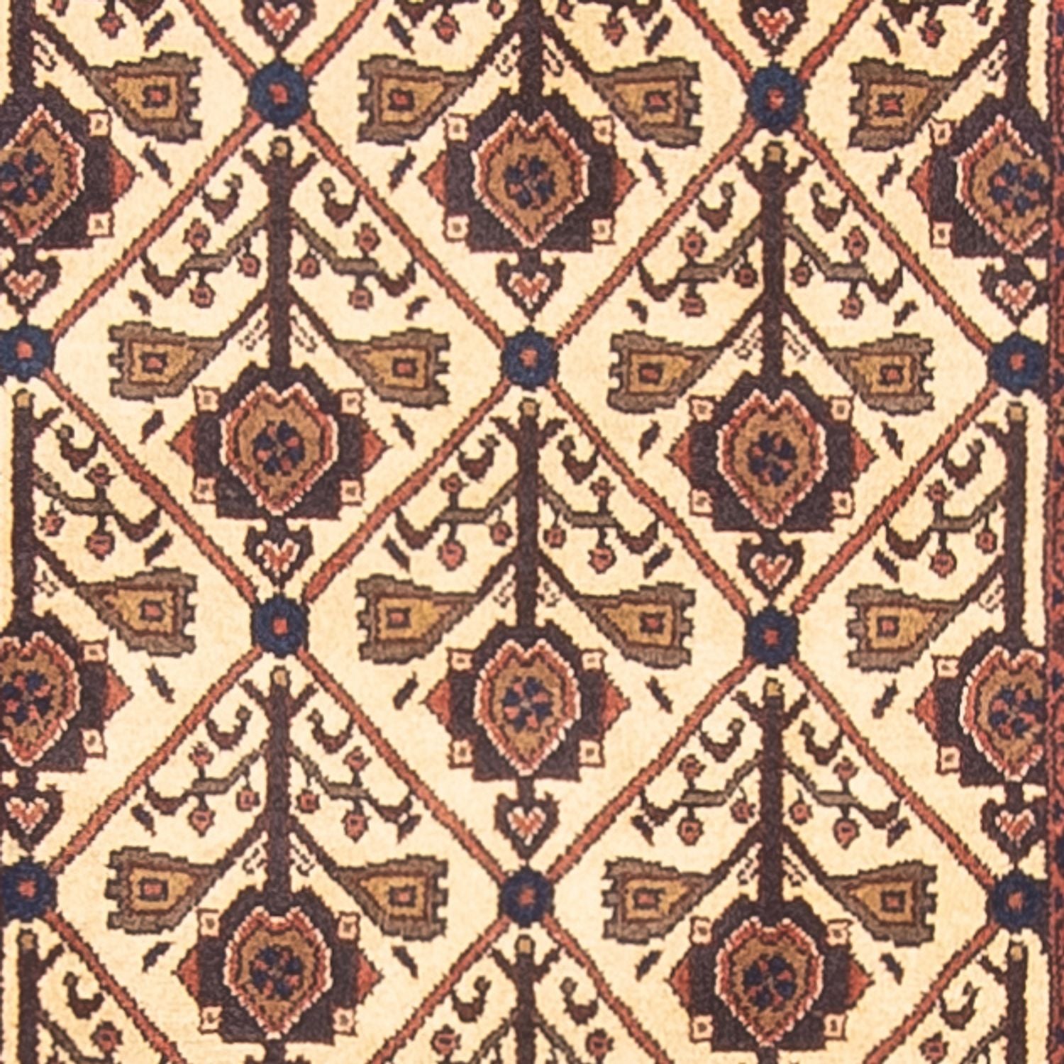 Løber Persisk tæppe - Nomadisk - 414 x 90 cm - beige