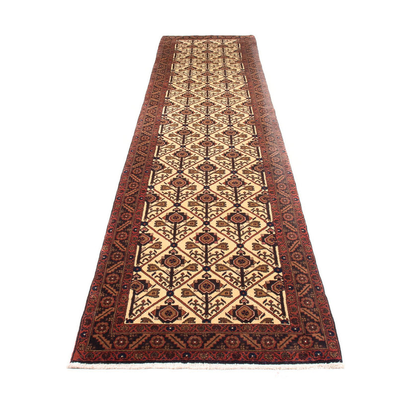 Løber Persisk tæppe - Nomadisk - 414 x 90 cm - beige