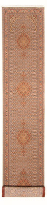 Løber Persisk tæppe - Tabriz - Royal - 407 x 78 cm - beige