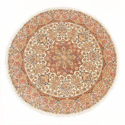 Persisk tæppe - Tabriz - Royal rundt  - 200 x 200 cm - creme
