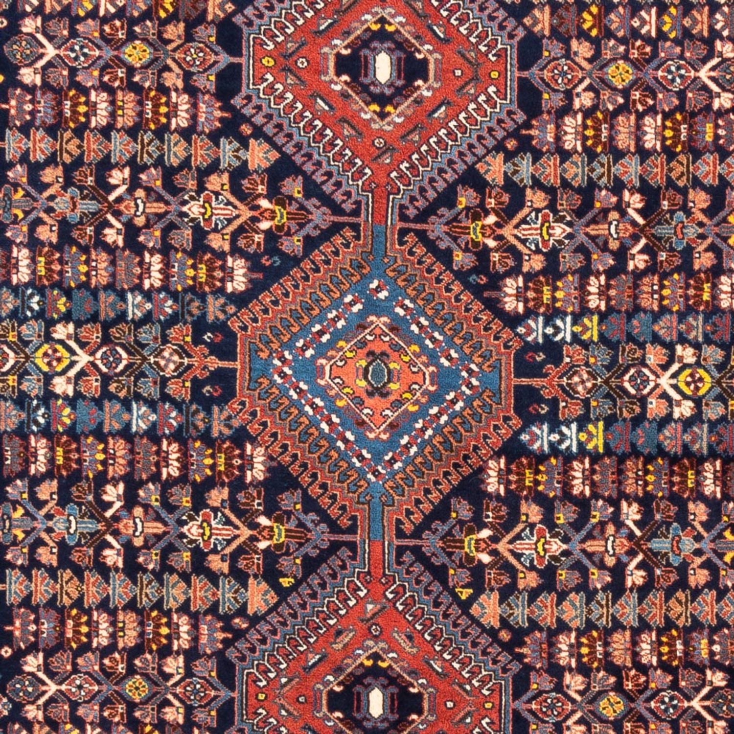 Persisk tæppe - Nomadisk - 248 x 152 cm - mørkeblå
