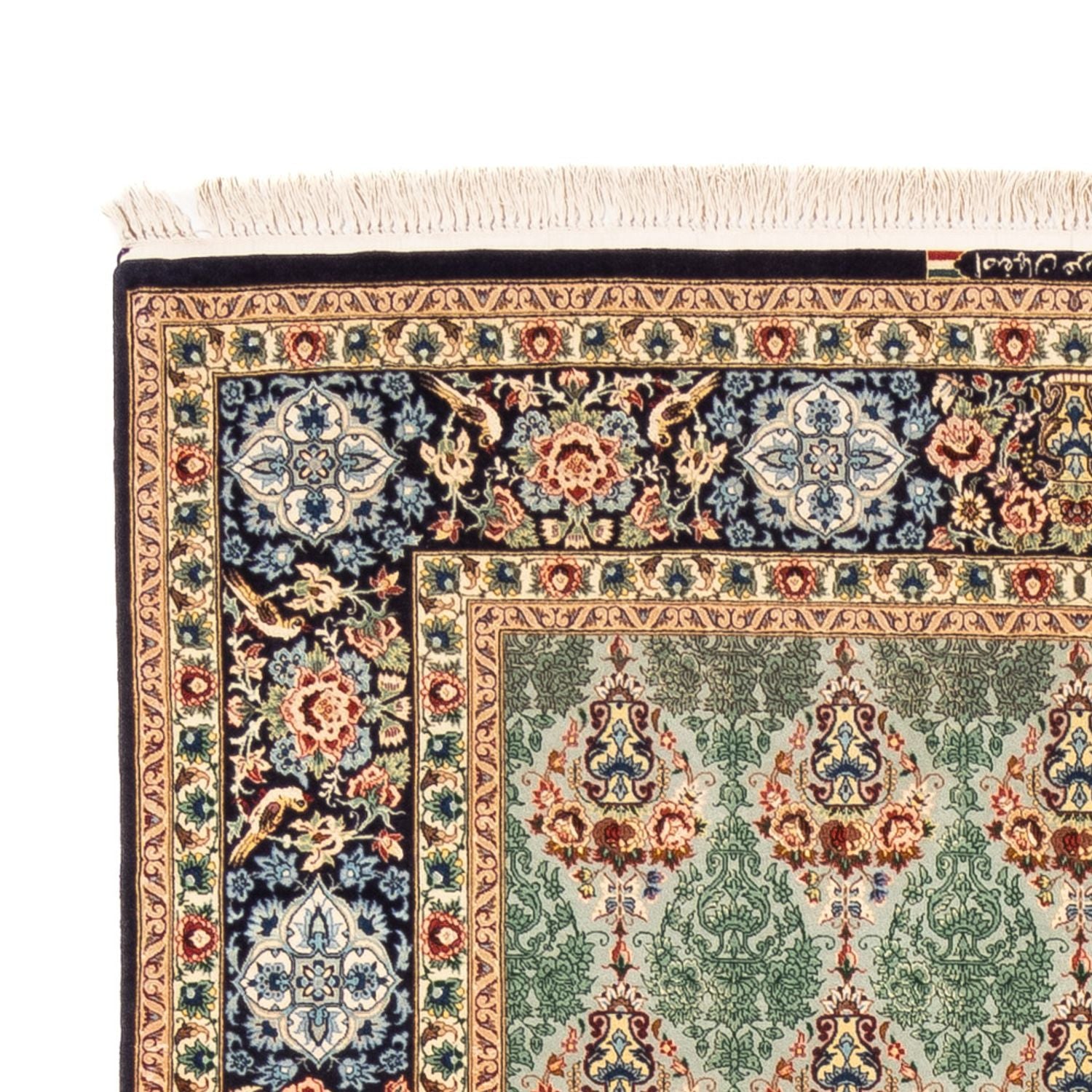 Persisk tæppe - Isfahan - Premium - 244 x 157 cm - grøn