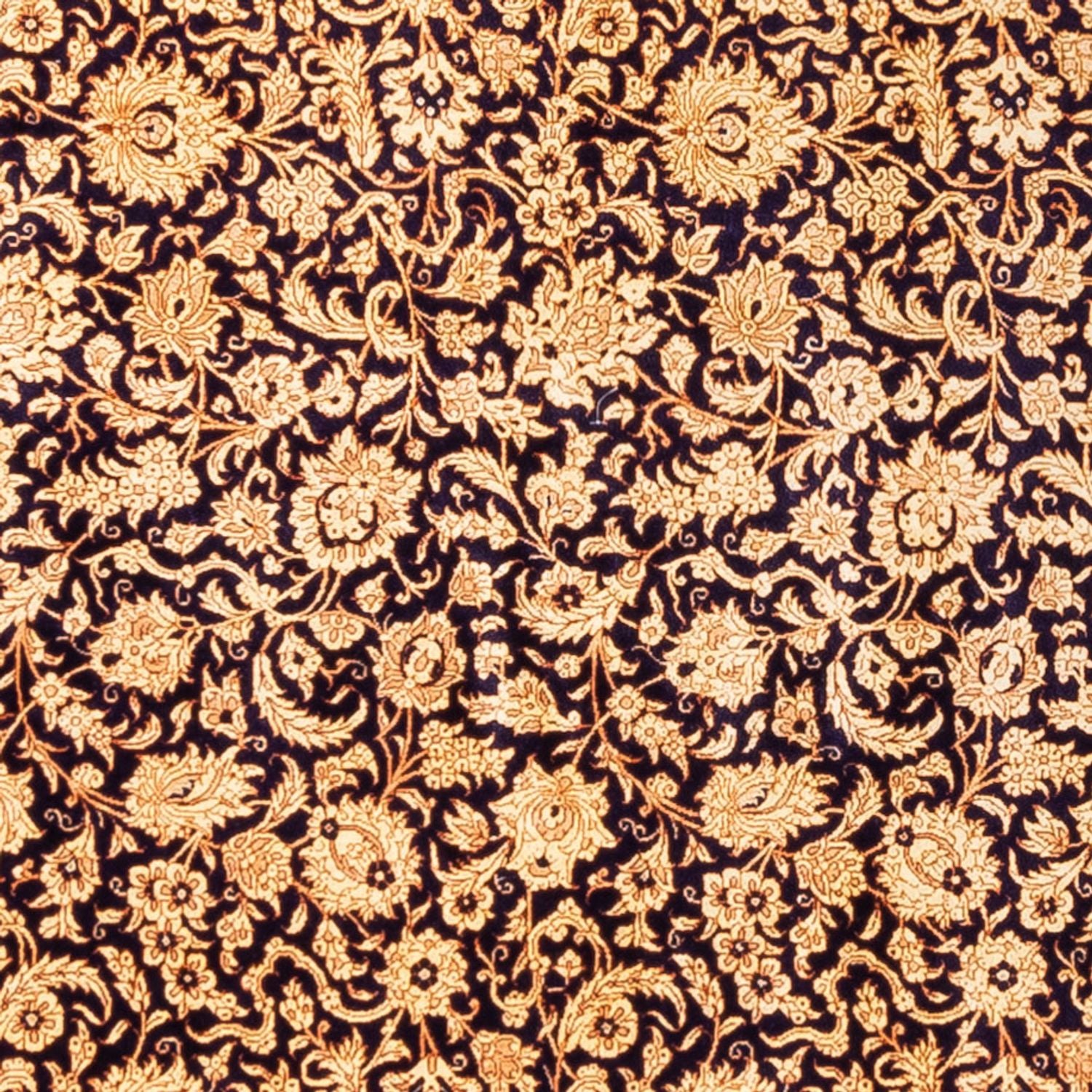 Silketæppe - Ghom Silk - Premium firkantet  - 247 x 243 cm - mørk beige