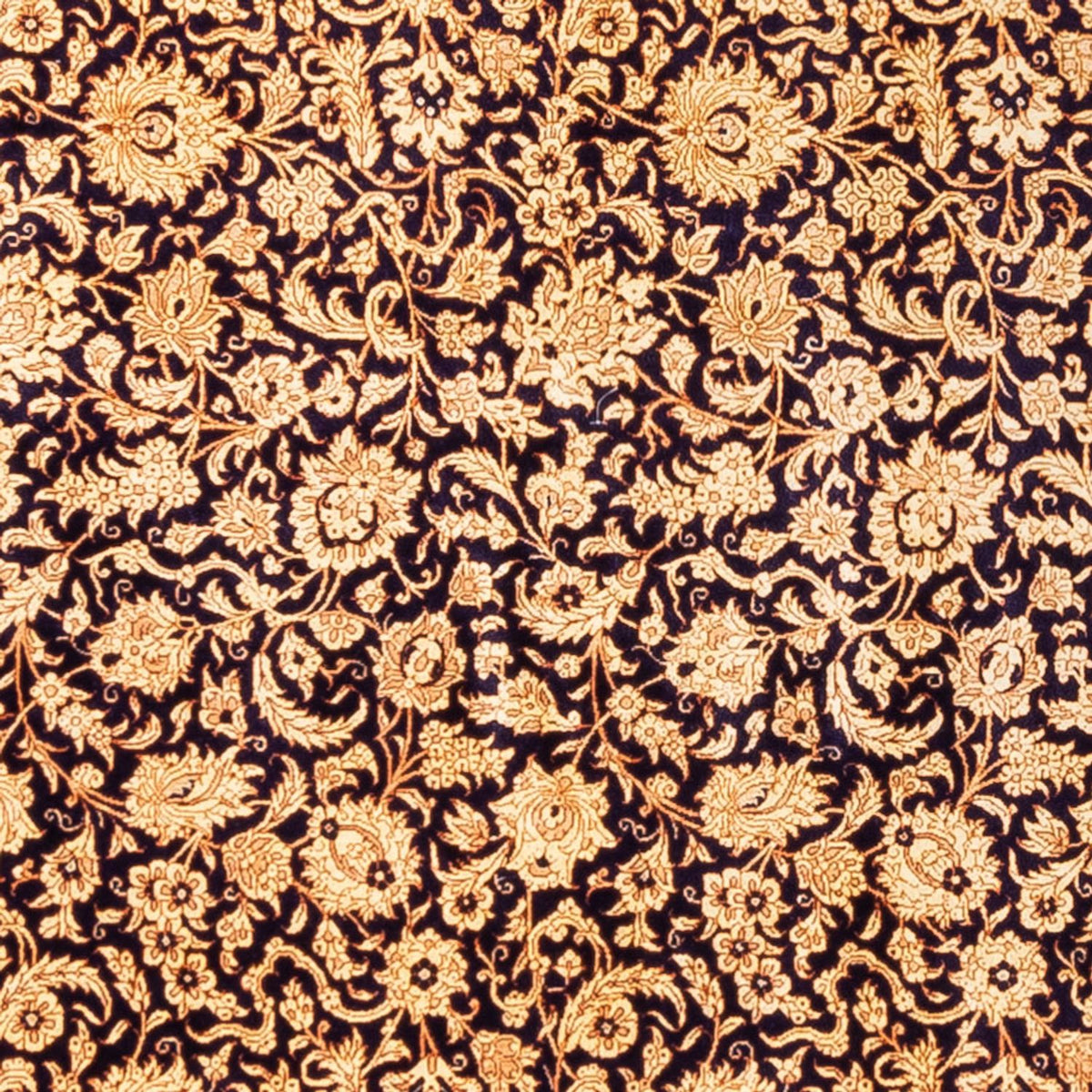 Silketæppe - Ghom Silk - Premium firkantet  - 247 x 243 cm - mørk beige