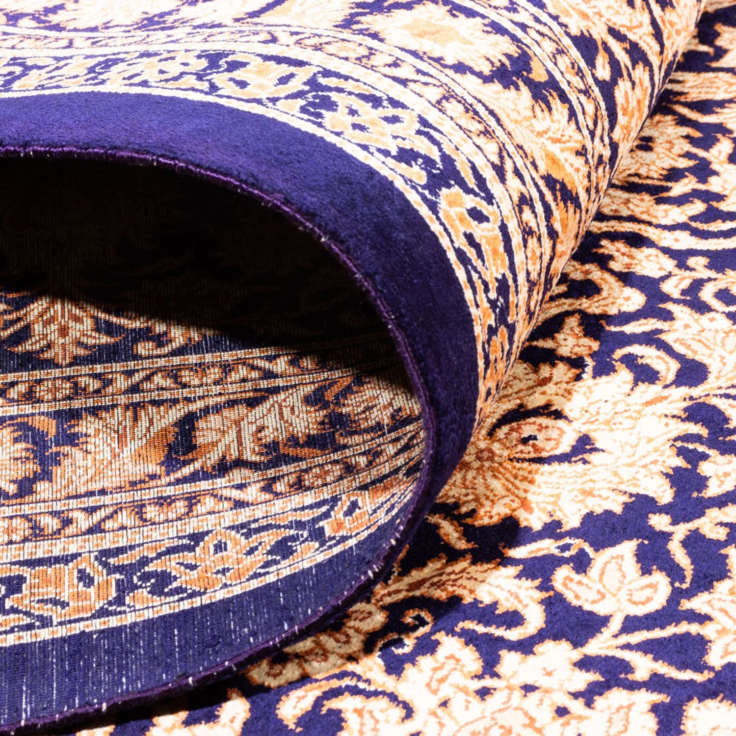 Silketæppe - Ghom Silk - Premium firkantet  - 247 x 243 cm - mørk beige