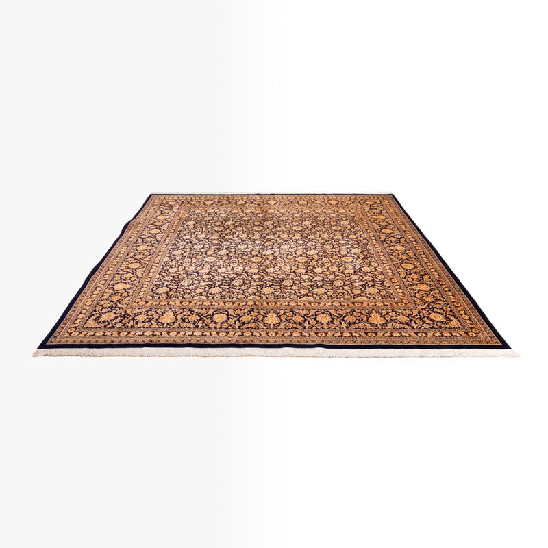 Silketæppe - Ghom Silk - Premium firkantet  - 247 x 243 cm - mørk beige