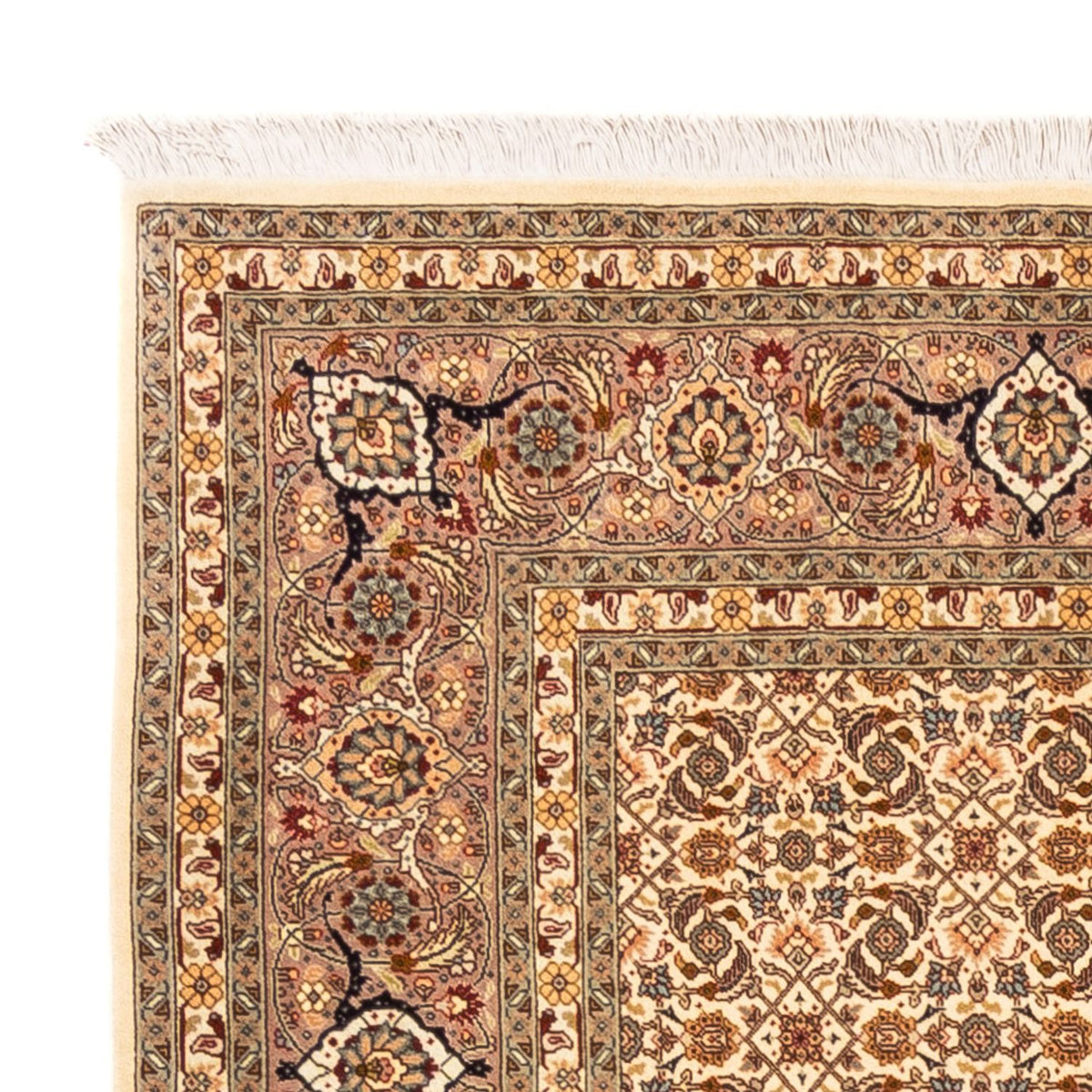 Persisk tæppe - Tabriz - Royal firkantet  - 206 x 204 cm - mørk beige