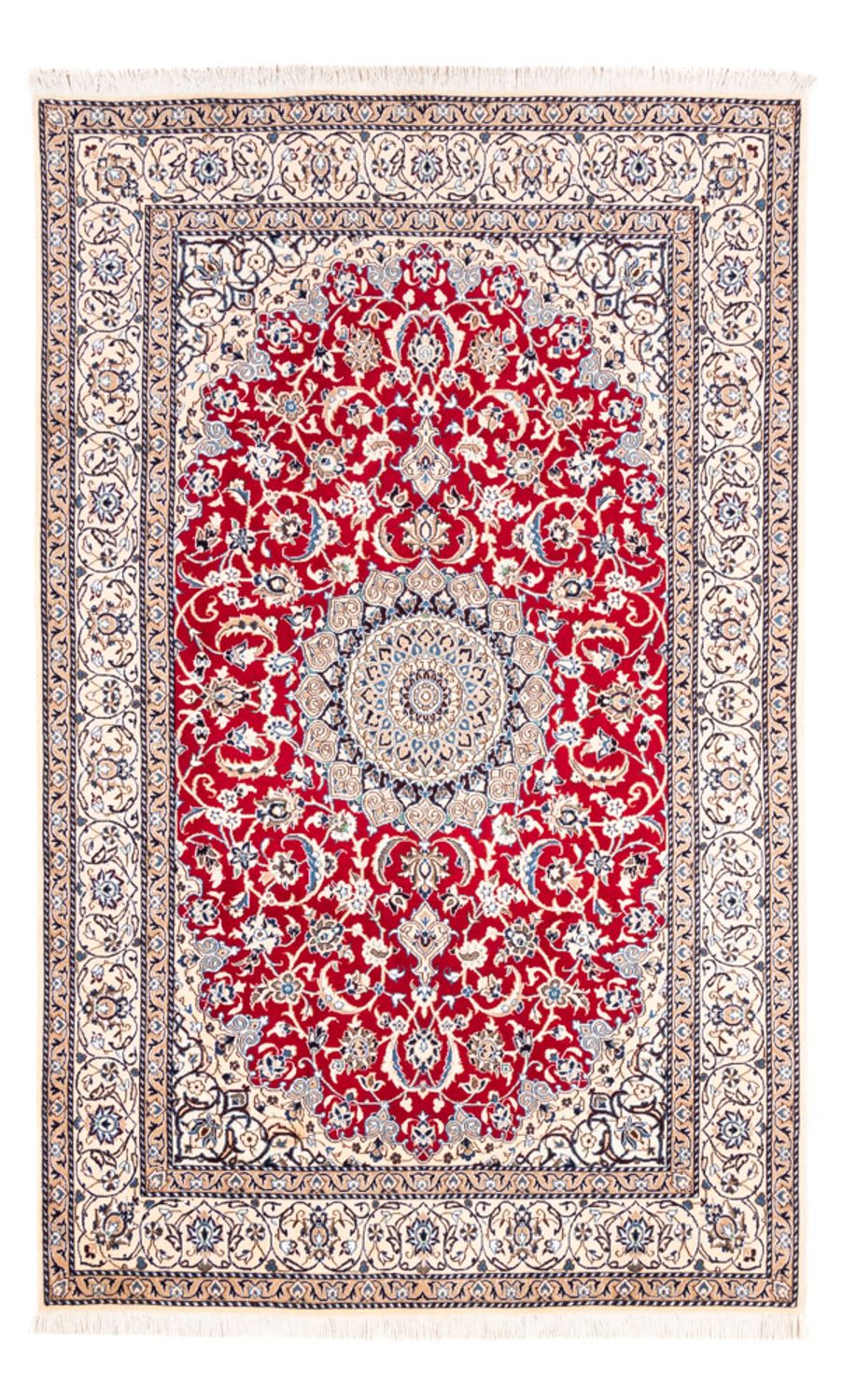 Persisk tæppe - Nain - 246 x 156 cm - rød