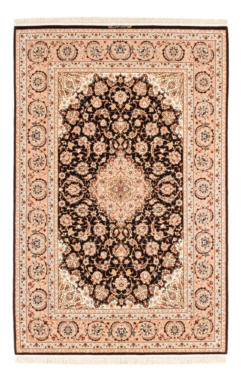 Løber Persisk tæppe - Isfahan - Premium - 227 x 148 cm - mørkeblå