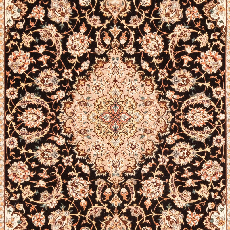 Løber Persisk tæppe - Isfahan - Premium - 227 x 148 cm - mørkeblå