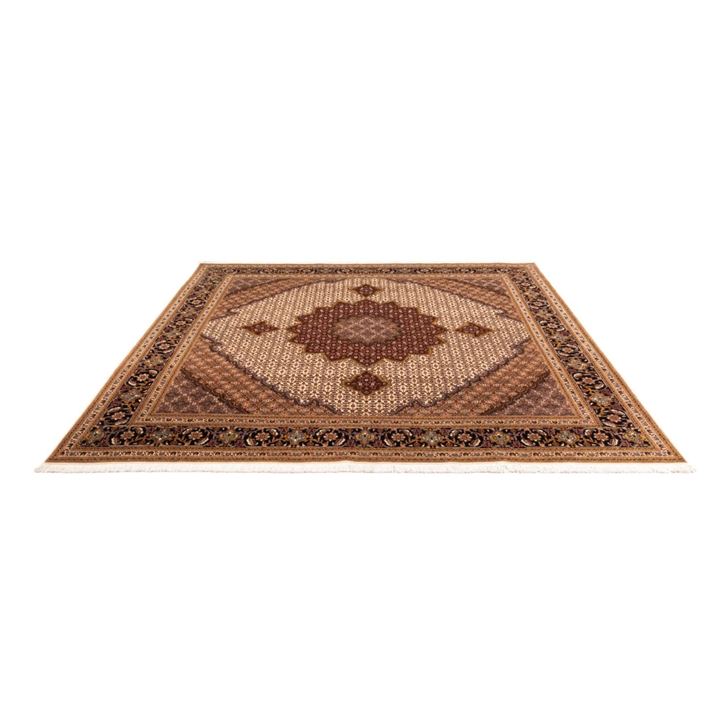 Persisk tæppe - Tabriz - Royal firkantet  - 256 x 250 cm - bordeaux rød