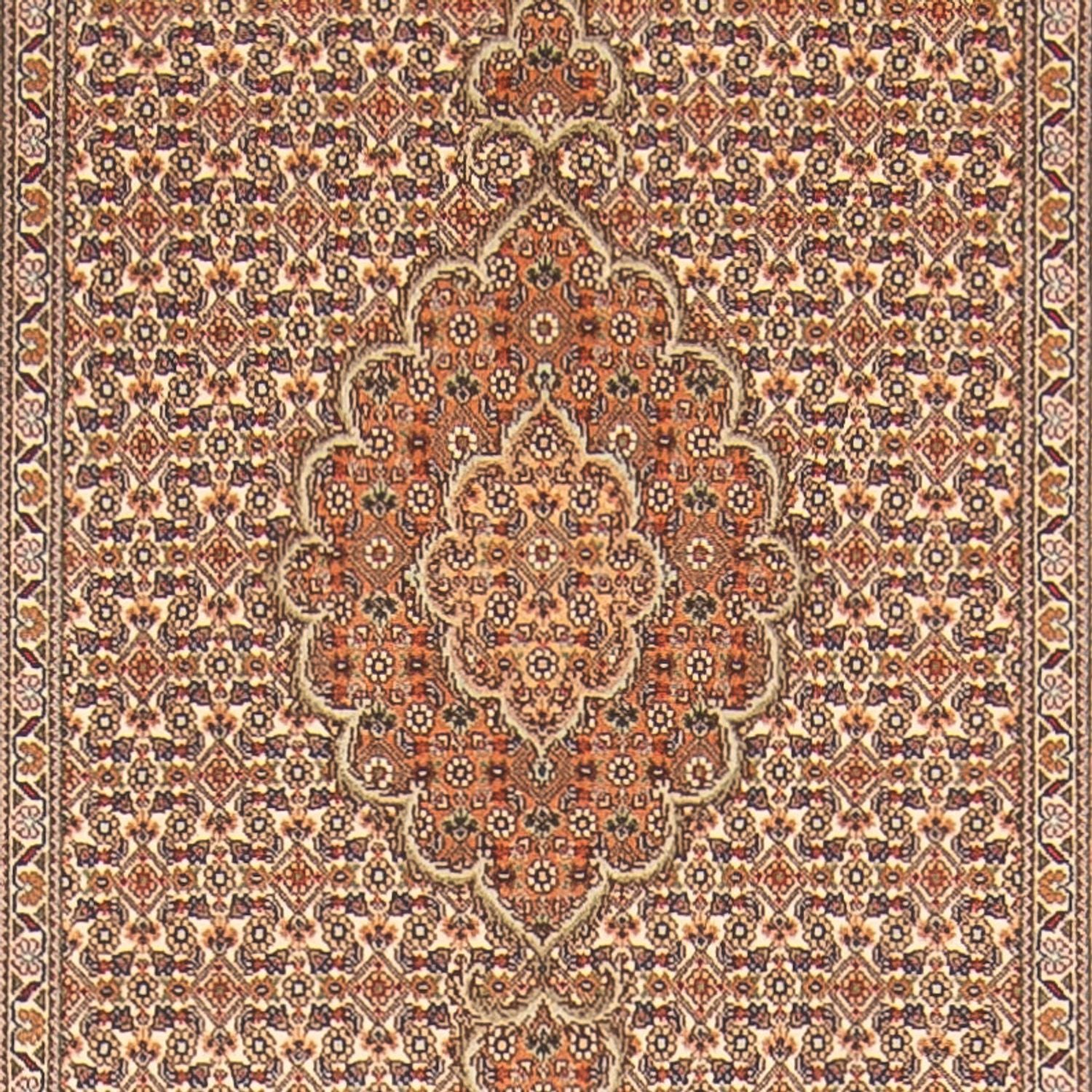 Løber Persisk tæppe - Tabriz - Royal - 403 x 82 cm - beige