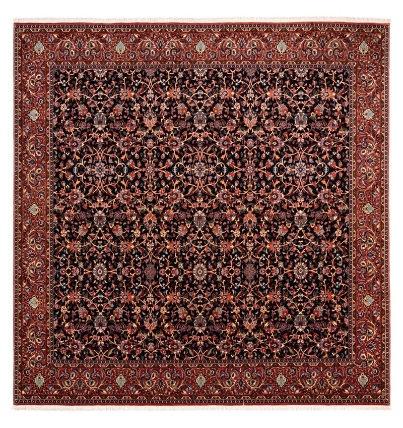 Persisk tæppe - Bijar firkantet  - 250 x 248 cm - mørkeblå