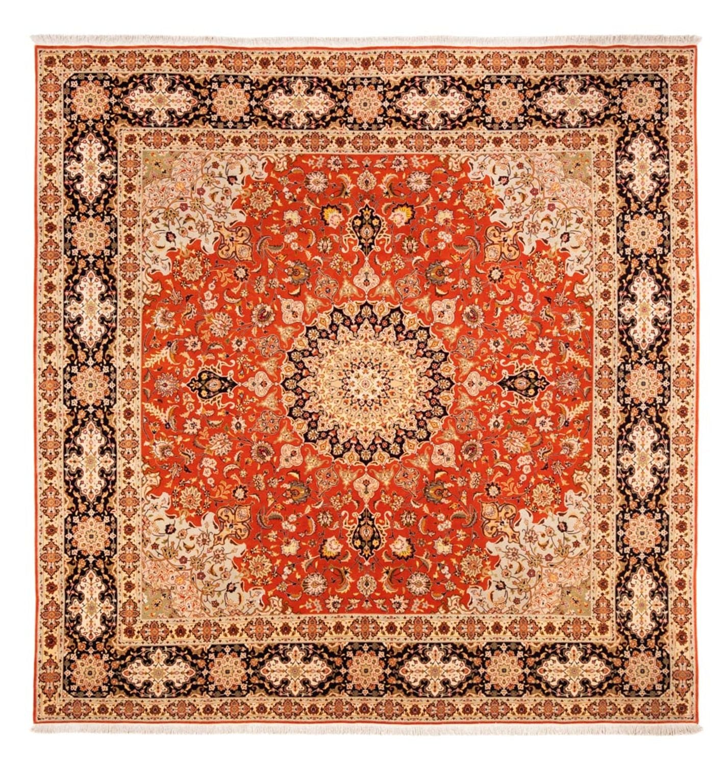 Persisk tæppe - Tabriz firkantet  - 253 x 249 cm - orange