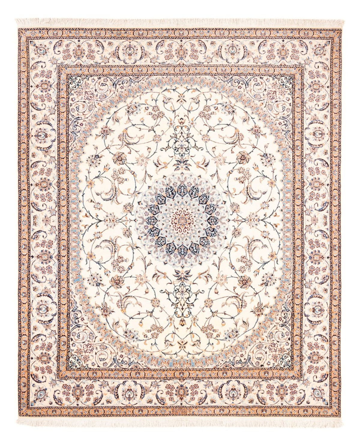 Persisk tæppe - Nain - Premium - 240 x 203 cm - creme