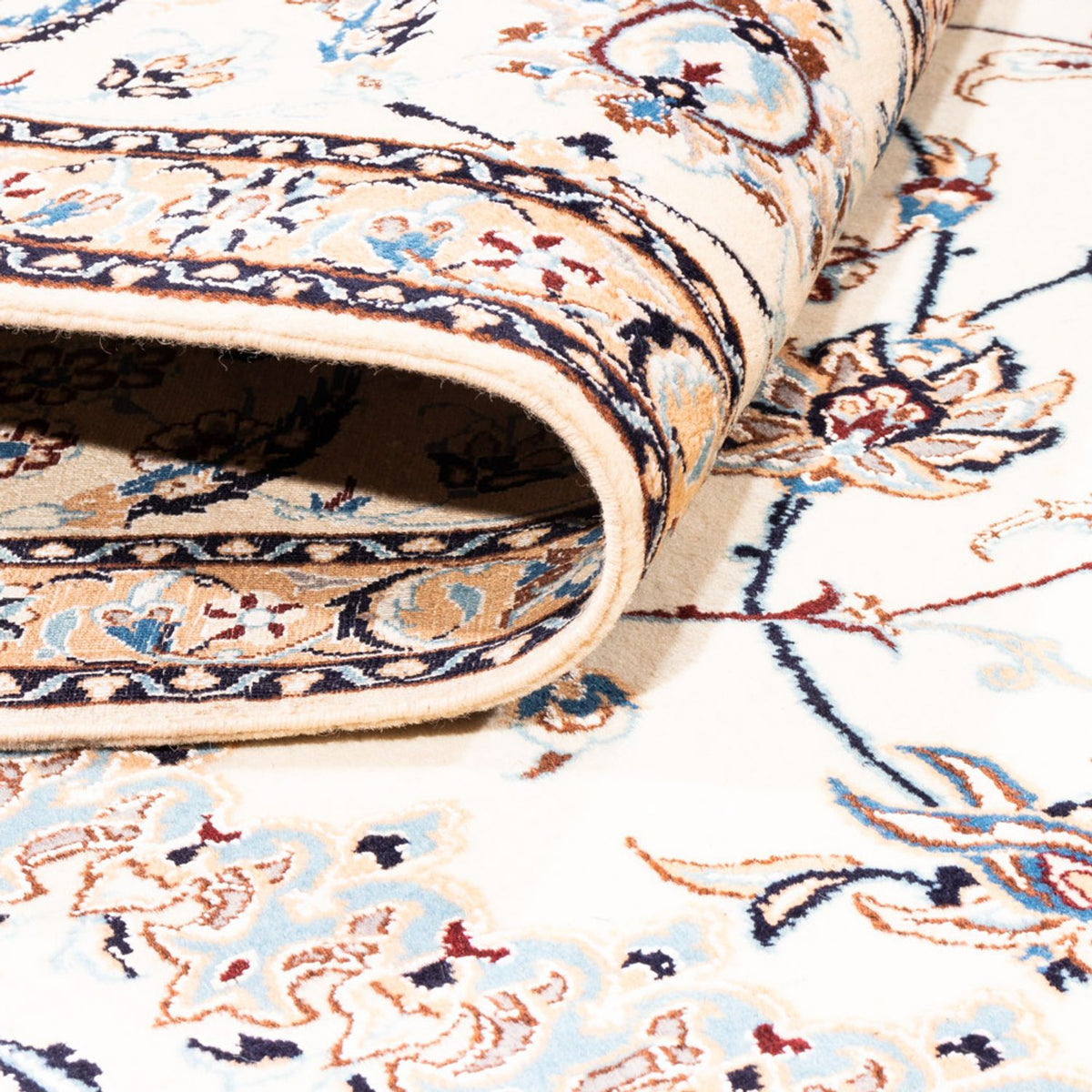 Persisk tæppe - Nain - Premium - 240 x 203 cm - creme