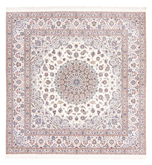 Persisk tæppe - Nain - Premium firkantet  - 203 x 201 cm - creme