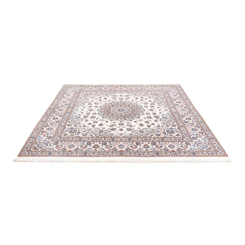 Persisk tæppe - Nain - Premium firkantet  - 203 x 201 cm - creme