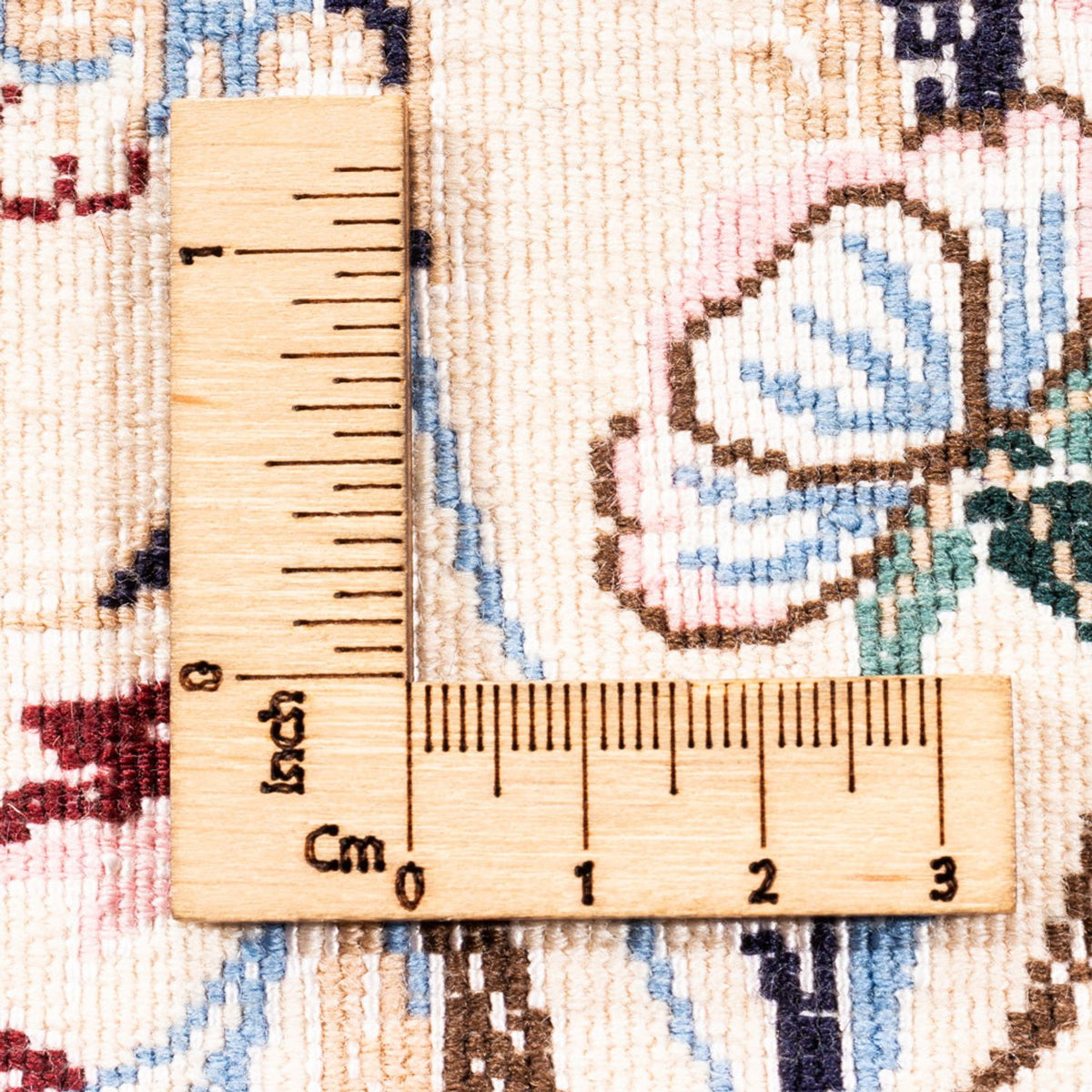 Persisk tæppe - Nain - Premium firkantet  - 203 x 201 cm - creme