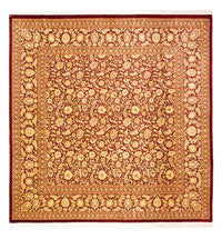 Silketæppe - Ghom Silk - Premium firkantet  - 200 x 200 cm - guld