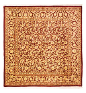 Silketæppe - Ghom Silk - Premium firkantet  - 200 x 200 cm - guld
