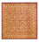 Silketæppe - Ghom Silk - Premium firkantet  - 200 x 200 cm - guld