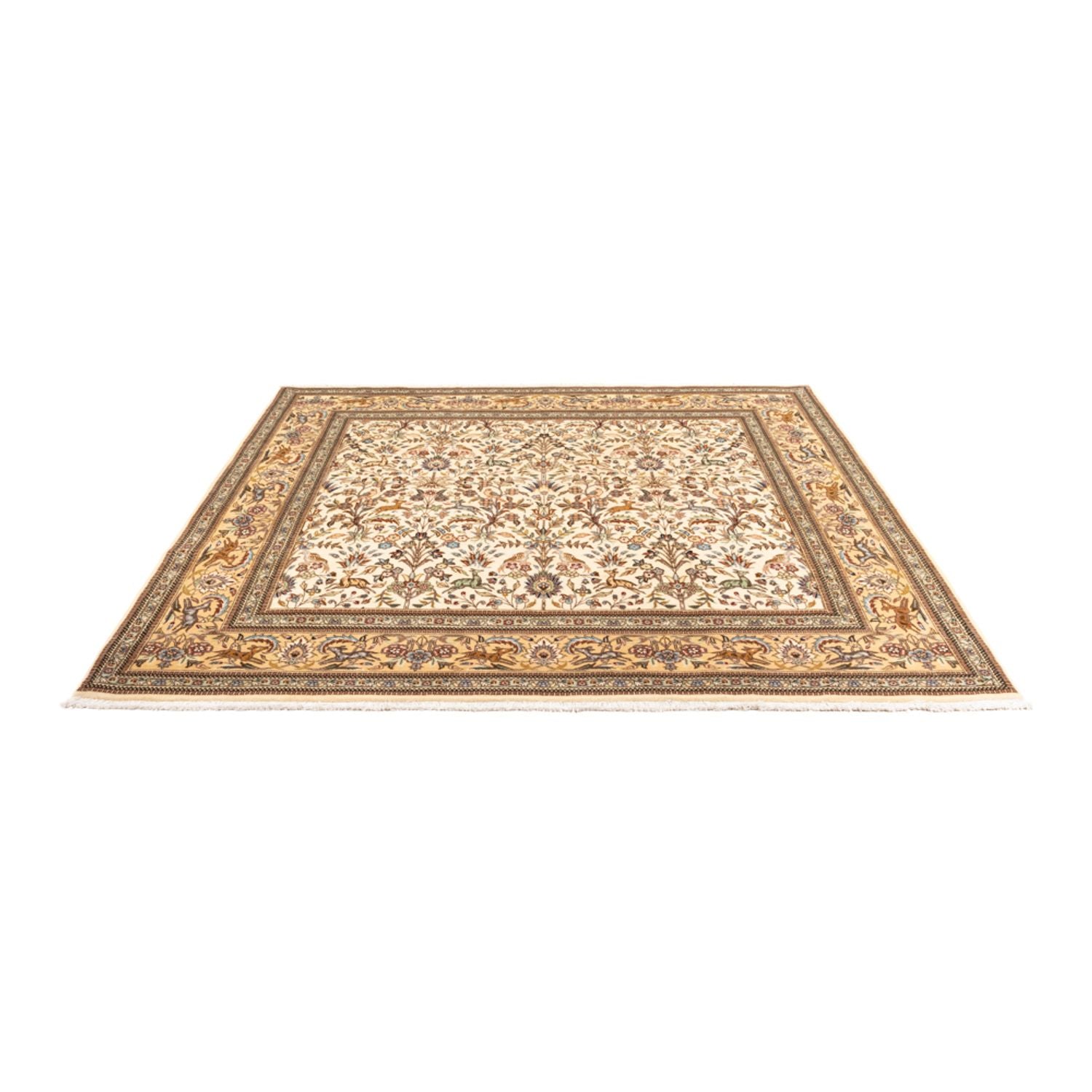 Persisk tæppe - Classic firkantet  - 205 x 205 cm - creme