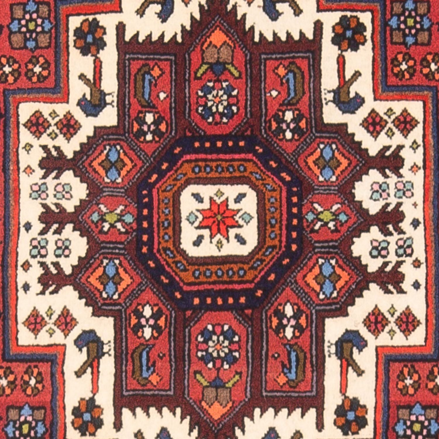 Persisk tæppe - Nomadisk - 120 x 86 cm - creme