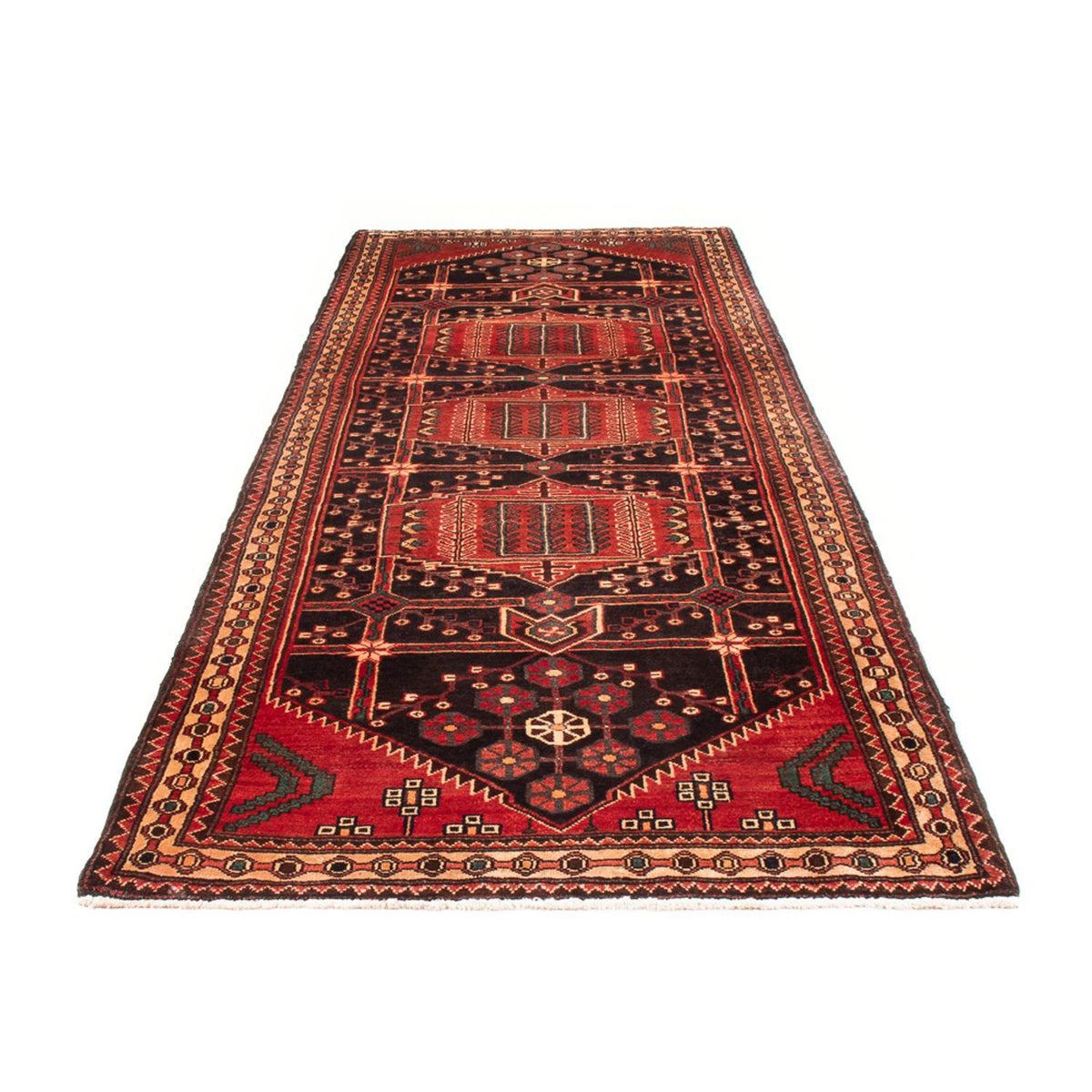 Løber Persisk tæppe - Nomadisk - 324 x 124 cm - mørkeblå